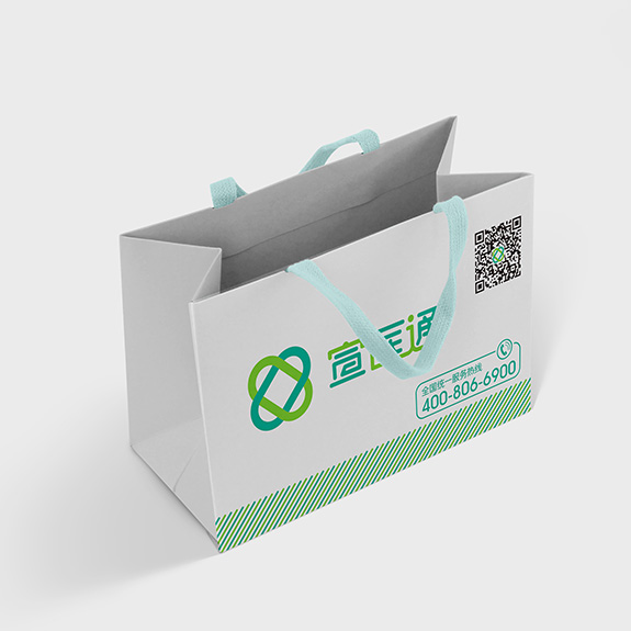 泰州醫(yī)藥城宣醫(yī)通白色產(chǎn)品手提袋設(shè)計