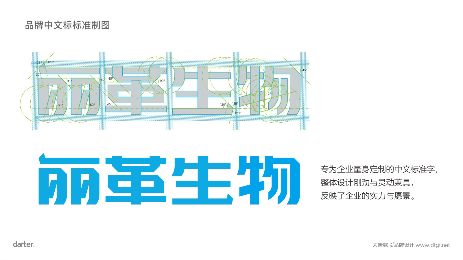 麗革生物化工行業VI設計標準字體標準制圖